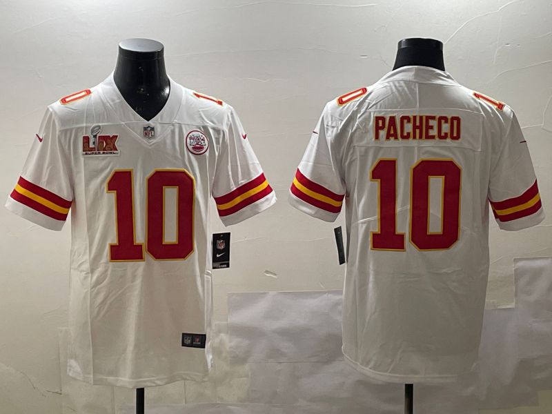 Men Kansas City Chiefs 10 Pacheco White Second generations 2025 Nike Limited NFL Jersey style 4